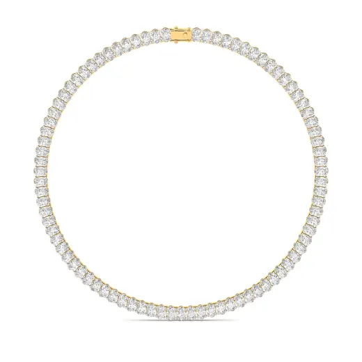 Oval Tennis Diamond Necklace