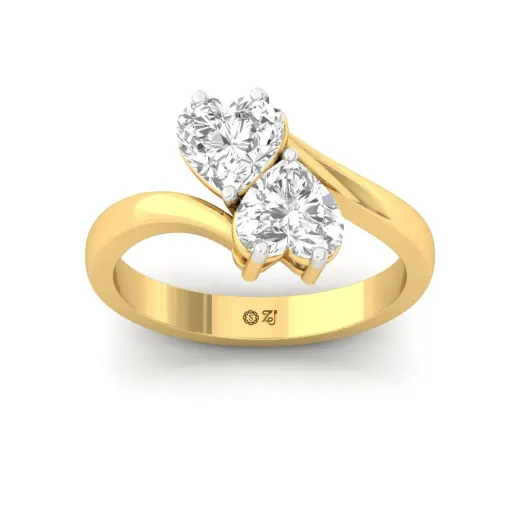 Double Heart Diamond Ring