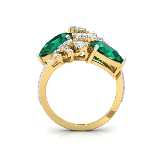 Emerald & Diamond Cocktail Ring