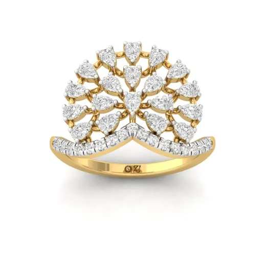 Diamond Cluster Statement Ring