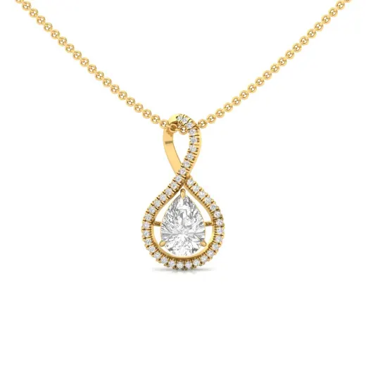 Infinity Teardrop Diamond Pendant