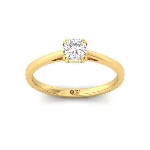 Cushion Cut Solitaire Diamond Engagement Ring of Timeless Elegance
