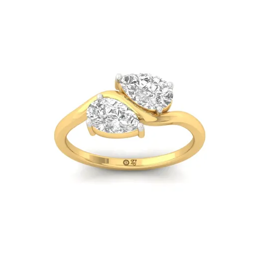 Pear Cut Two Stone Diamond Ring