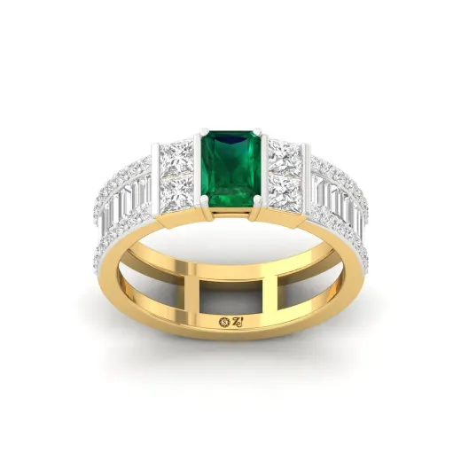 Radiant, Princess & Baguette Cut Diamond Band Ring