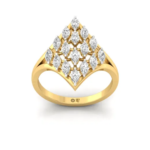 Marquise Cut Diamond Cluster Ring