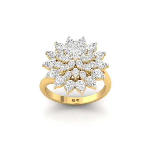 Floral Cluster Lab Grown Diamond Cocktail Ring