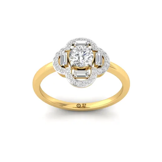 Floral Halo Lab Grown Diamond Ring