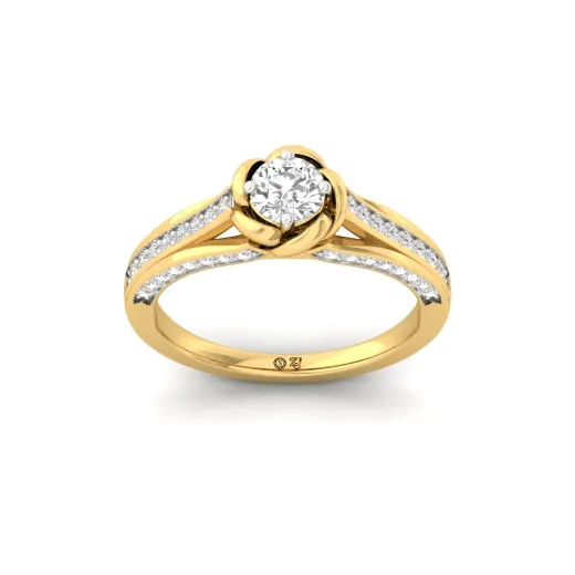 Rose Inspired Diamond Engagement Ring