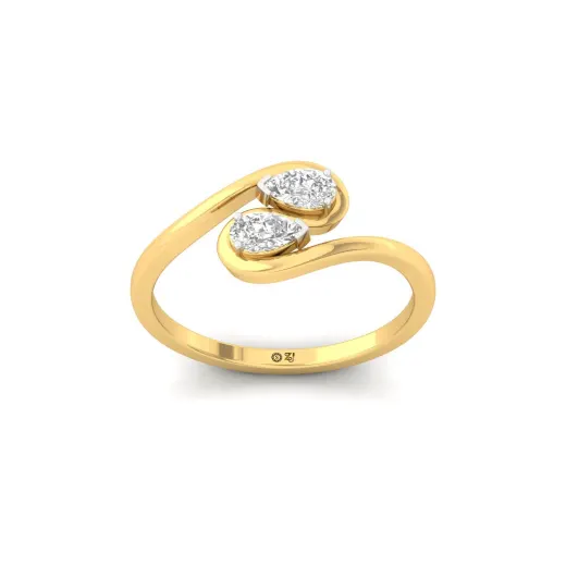 Pear Cut Two Stone Diamond Ring