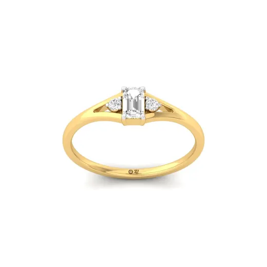 Emerald Cut Lab Grown Diamond Ring