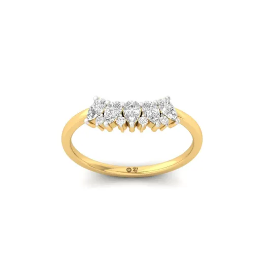 Pear Cut Lab Grown Diamond Half Eternity Ring