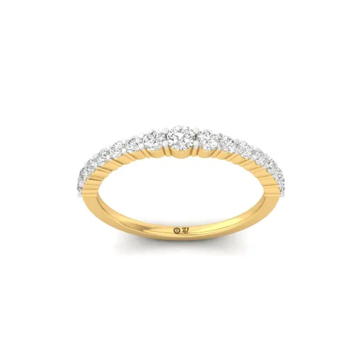 Round Cut Diamond Half Eternity Band Ring