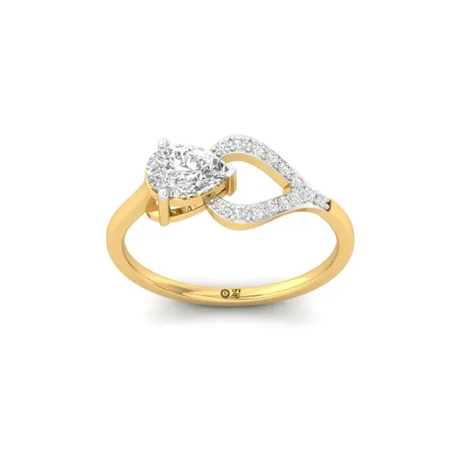 Pear Cut Diamond Halo Engagement Ring