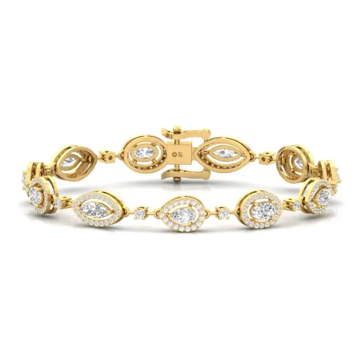 Mixed Cut Diamond Tennis Bracelet