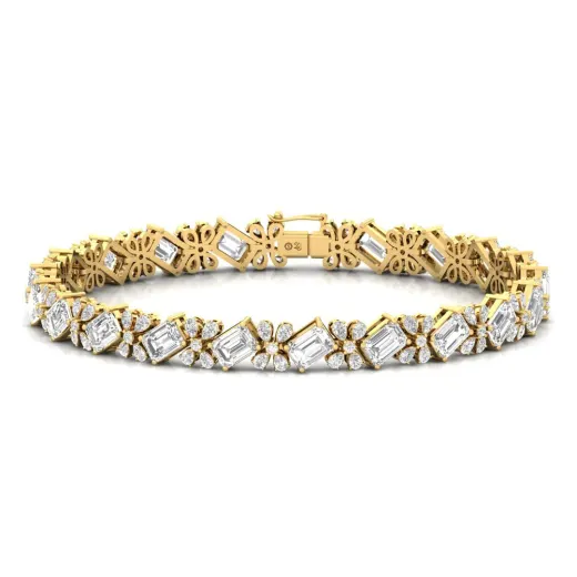 Emerald & Pear Cut Diamond Bracelet