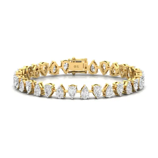 Pear Cut Diamond Tennis Bracelet