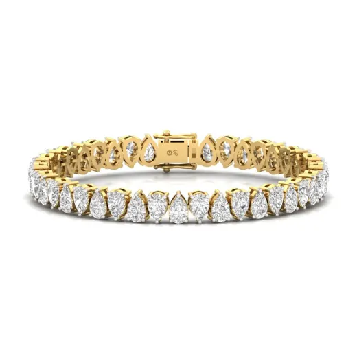 Pear Cut Diamond Tennis Bracelet