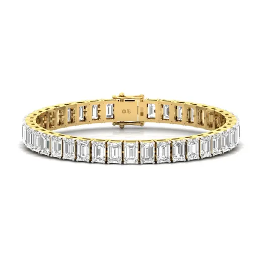Emerald Cut Diamond Tennis Bracelet