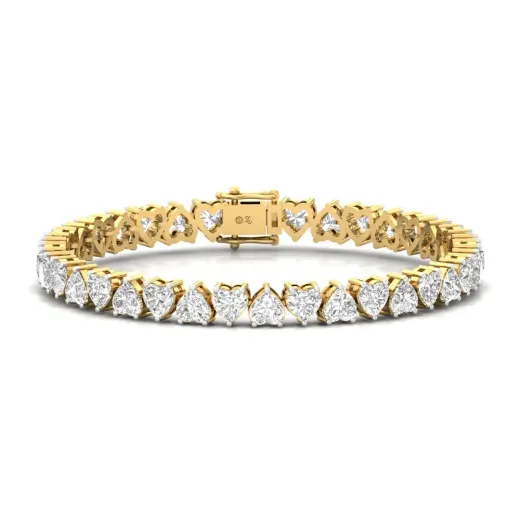 Heart Cut Diamond Tennis Bracelet