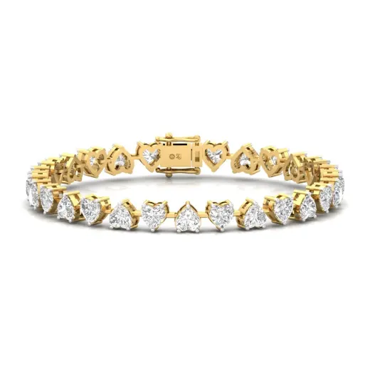 Heart Cut Diamond Tennis Bracelet