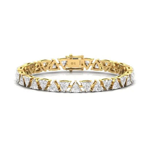 Trillion Cut Diamond Tennis Bracelet