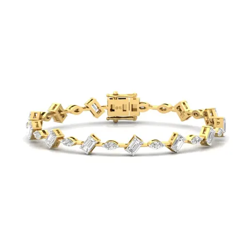 Emerald & Marquise Diamond Bracelet