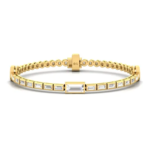 Round & Baguette Diamond Bracelet