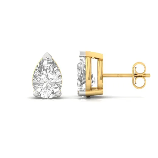 0.71 CT Pear Cut Diamond Stud Earrings (1 Pair)