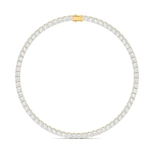 Cushion Cut Diamond Tennis Necklace