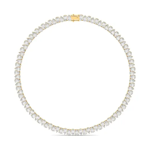 Pear Cut Diamond Tennis Necklace