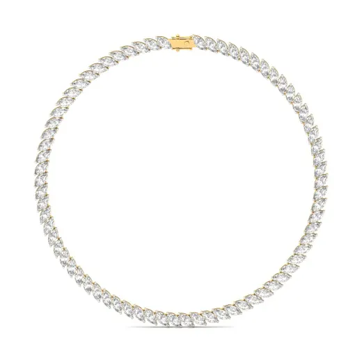 Marquise Cut Diamond Tennis Necklace
