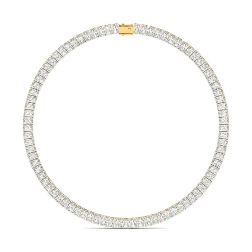 Radiant Cut Diamond Tennis Necklace