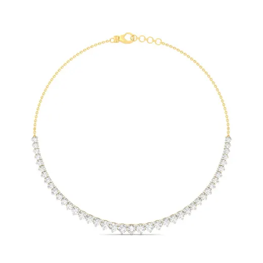 Round Cut Diamond Necklace (Without Chain)