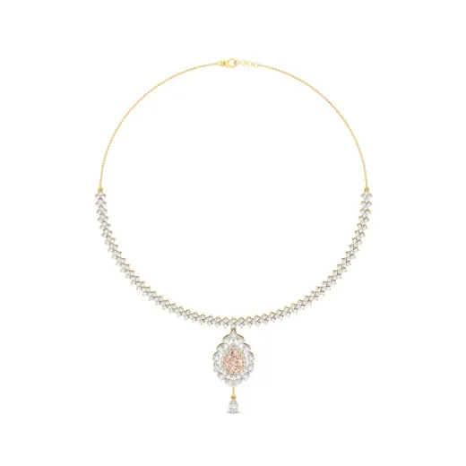 Diamond Necklace with Fancy Center Stone