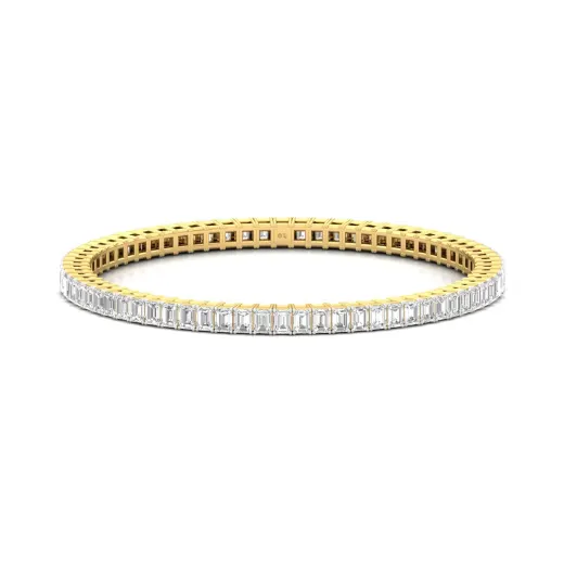 Emerald Cut Diamond Bangle
