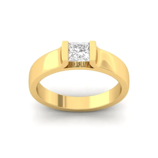 Princess Cut Diamond Men’s Solitaire Ring