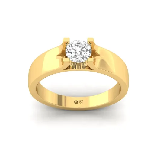 Round Cut Diamond Men’s Solitaire Ring
