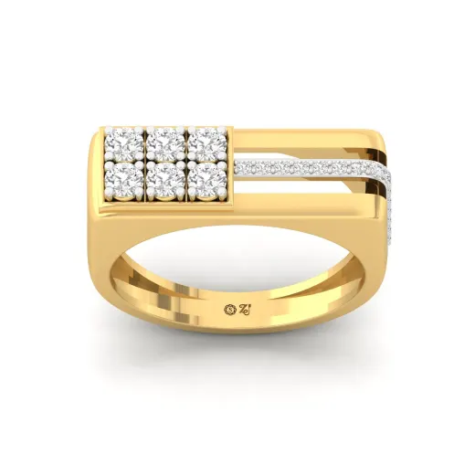 Round Cut Diamond Men’s Statement Ring