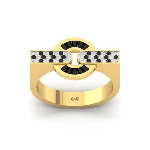 Black & White Diamond Men’s Designer Ring