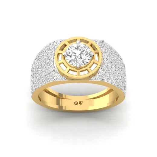 Round Cut Diamond Men’s Luxury Statement Ring