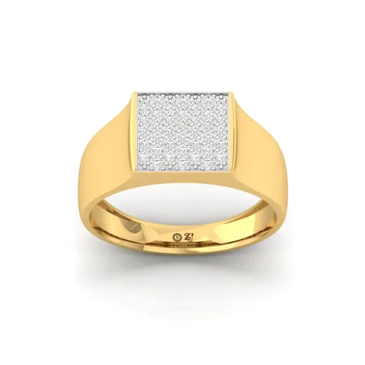 Round Cut Diamond Men’s Pavé Band Ring