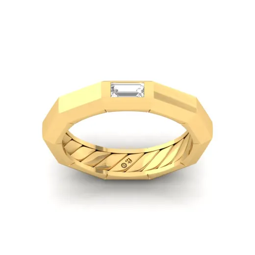 Baguette Cut Diamond Men’s Band Ring