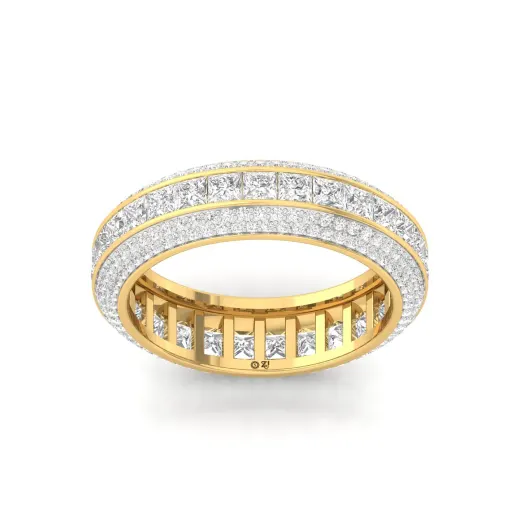 Princess & Round Cut Diamond Eternity Band