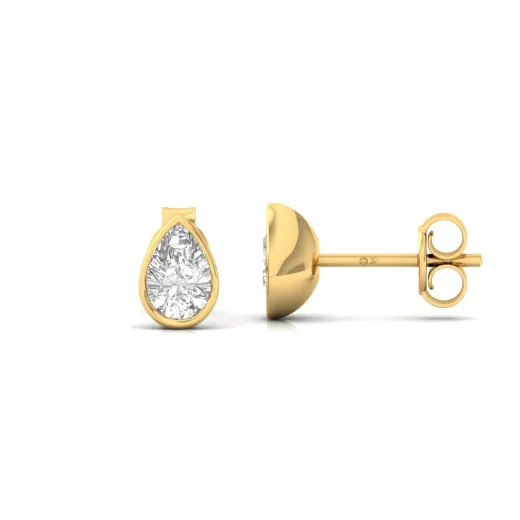 Pear Cut Diamond Stud Earrings (1 Pair)