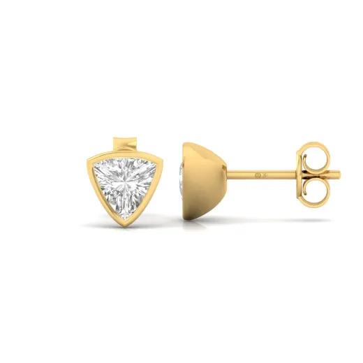 Trillion Cut Diamond Stud Earrings (1 Pair)
