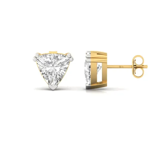 Trillion Cut Diamond Stud Earrings (1 Pair)