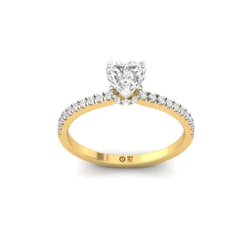Heart Cut Solitaire Diamond Engagement Ring