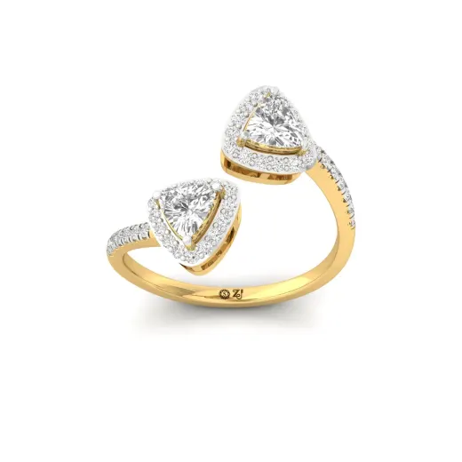 Trillion Cut Diamond Open Ring