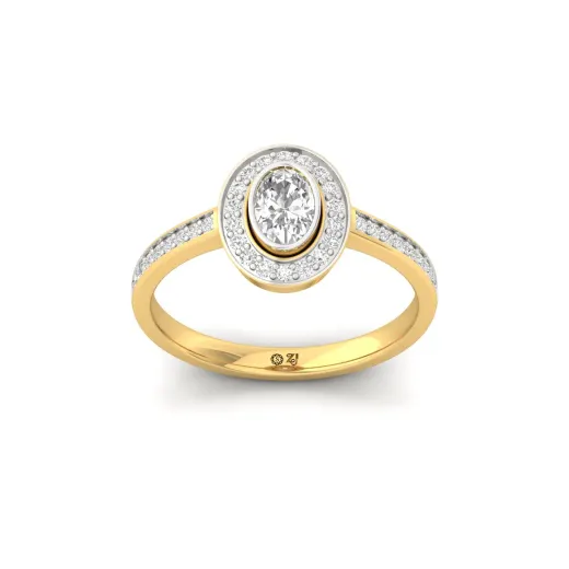 Oval Cut Diamond Halo Engagement Ring