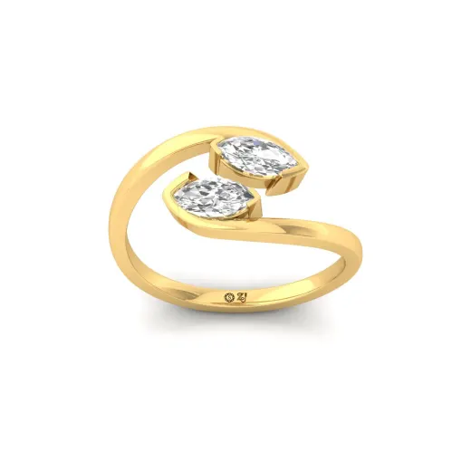 Marquise Cut Diamond Toi Et Moi Ring